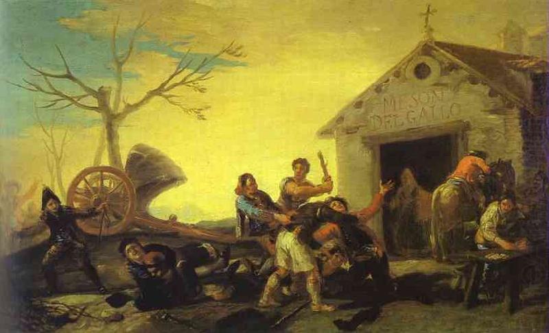 Francisco Jose de Goya Fight at Cock Inn china oil painting image